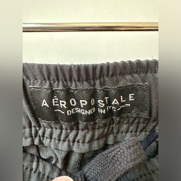 AEROPOSTALE MENS BLACK CAMO PRINT ELASTIC WAIST PULL ON JOGGER PANT - MEDIUM - Picture 7 of 7